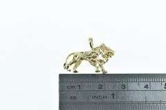 14K Yellow Gold 3D Lion African Animal Strength Symbol Charm/Pendant