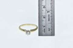 14K Yellow Gold 0.16 Ct Diamond Solitaire Vintage Engagement Ring