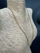 22k Rose Gold Plated Sterling Silver Diamond-Cut Ball Bead Chain 1.5mm 925 Italy Dog Tag Necklace 16