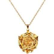 Real Rose Dipped 24k Gold Necklace