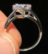 Rare 3.85 Ct VVs1 Trillion Cut Lab Simulated Diamond Ring