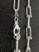 Sterling Silver Diamond-Cut Paperclip Bead Chain Necklace 18"