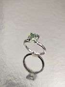 Sparkling 14 K White Gold Plate 3.25 Ct VVs1  Lab Simulated Diamond Ring