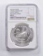 MS67 1994 Mo Mexico 5 Pesos Silver Chaac Mool Recline Mayan Series NGC