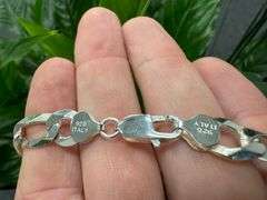11mm .925 Sterling Silver Italian ID Bracelet in 8 Inches