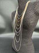 Sterling Silver Layered Chain Rope & Wheat Chain Set 9 Chains