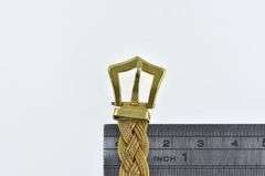 Gold Filled Vintage Woven Braid Mesh Chain Buckle Bracelet