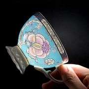 Blue Floral Bone China Tea Set