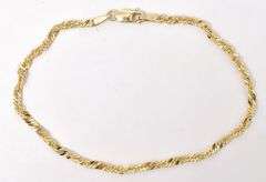 Shinny 14K Yellow Gold Chain Link Bracelet