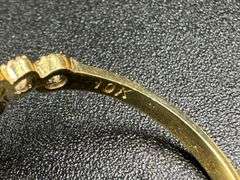 10k Yellow Gold White CZ Tiara Princess Crown Quinceanera 15 Anos Ring Size 7