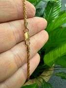 22k Rose Gold Plated Sterling Silver Diamond-Cut Wheat Chain 2mm Solid 925 Unique Spiga Necklace 18"