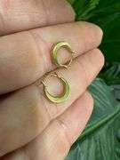 10k Yellow Gold Hoop Earrings 10.5mm