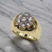 Men's Sparkling 9.5 Ctw Lab Simulated Diamond Ring