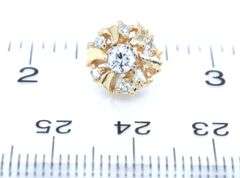 14kt Yellow gold diamond stud with diamond jackets