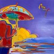 Umbrella Man at Sea by Peter Max