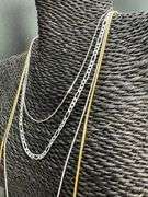 Sterling Silver 925 Italy 4 Piece Layered Chain Set 36",24",18",16"