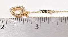 Beautiful 14K Yellow Gold Diamond Heart Pendant Necklace