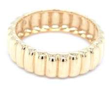 14kt Yellow gold Ribbed gold band