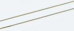 14K Yellow Gold 0.5mm Square Chain Simple Box Link Necklace