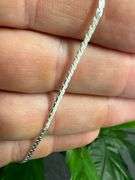 Sterling Silver Flat Braid Serpentine Chain Necklace 24"
