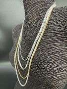 Sterling Silver 925 Italy 5 Piece Layered Chain Set 24",22",20",18",16"