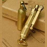 WWII Military Trench Lighter & Copper Brass Fuel Bottle Set