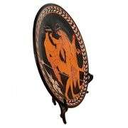 Ancient Greek Plate Depicting Zeus and Ganymedes