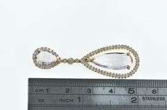 18K Rose Gold 5.05 Ctw Morganite Diamond Drop Pendant
