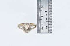 14K Rose Gold 2.25 Ctw Morganite Diamond Engagement Ring