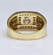 Men's 14 Kt Gold Plate 3.85 Cttw Lab Simulated Diamond Ring.