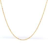 14kt Yellow gold diamond cut Rope chain necklace