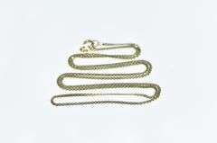 14K Yellow Gold 1.3mm Pressed Square Flat Box Chain Necklace