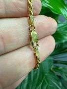 22k Yellow Gold Plated Sterling Silver Diamond-Cut Rope Chain 2.2mm Solid 925 Italy New Bracelet 7"