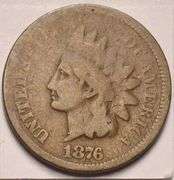 1876 Indian Head Cent, Circulated.
