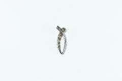 10K White Gold 0.45 Ctw Fancy Brown & White Diamond Pendant