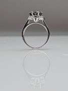 14 Kt White Gold Plate 2.75 Ct VVs1 Lab Simulated Diamond Heart Ring