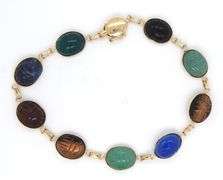 14kt Yellow gold Scarab bracelet