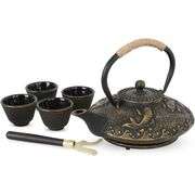 Japanese Koi Traditional Cast Iron Teapot Set