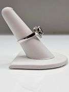 14 Kt White Gold Plate 2.75 Ct VVs1 Lab Simulated Diamond Heart Ring