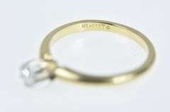 14K Yellow Gold 0.16 Ct Diamond Solitaire Vintage Engagement Ring