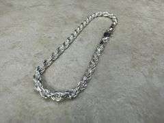 Sterling Silver Diamond-Cut Rope Chain 3.3mm Solid 925 Italy New Bracelet 7"