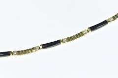 18K Yellow Gold Bernard K. Passman Black Coral Collar Necklace