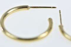 14K Yellow Gold 20.7mm Vintage 3/4 Hoop Statement Earrings