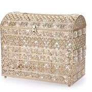 Vintage Gold & Crystal Card Box Chest Style