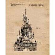 Vintage Sleeping Beauty Castle Patent Prints Set