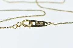 14K Yellow Gold 0.5mm Square Chain Simple Box Link Necklace