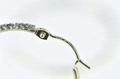 14K Yellow Gold 0.75 Ctw Pave Fancy Diamond Hoop Earrings