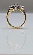 Dazzling 14 Kt Gold Plated Lab Simulated Diamond Ring