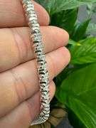 Sterling Silver Sparkle Diamond-Cut Snake Rope Chain Necklace 24"