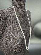 Men's 4.6mm Solid .925 Sterling Silver Hammered Curb Chain Link Italy Necklace 24"